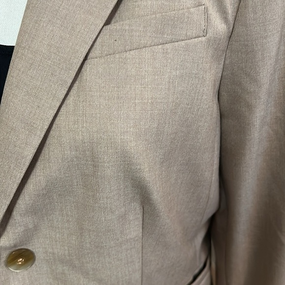 Calvin Klein Tan 2 button Blazer Jacket With Pockets Size 12 - Picture 7 of 10